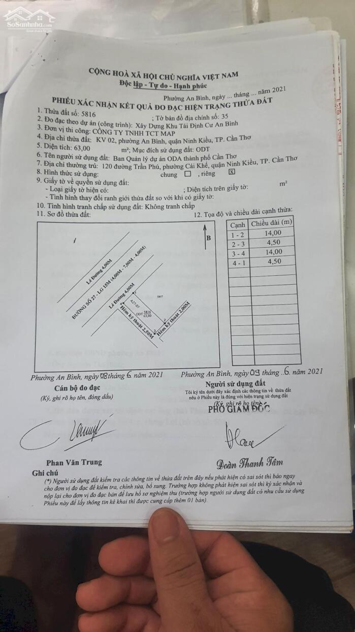 Hình ảnh nền cặp TDC An Bình có mương hở 0