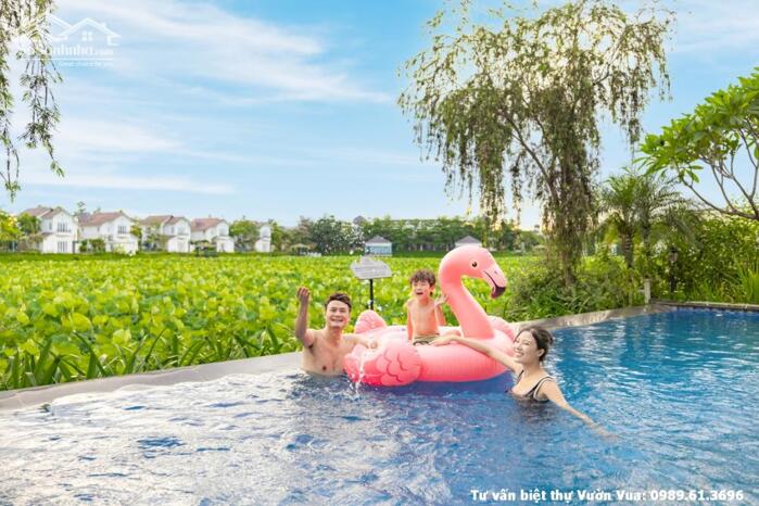 Hình ảnh Lô biệt thự mặt hồ Sen siêu đẹp, bể bơi đông nam, 3 tầng, tự kinh doanh được 3