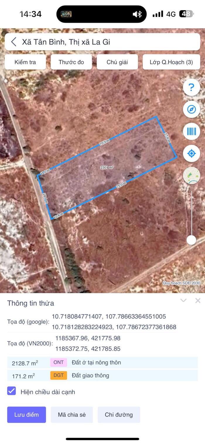 Hình ảnh 28x81(2301m2) Lê Đức Thọ Tân Bình LaGi Quy Hoạch Đất Ở, Mặt Tiền Đường Nhựa 0