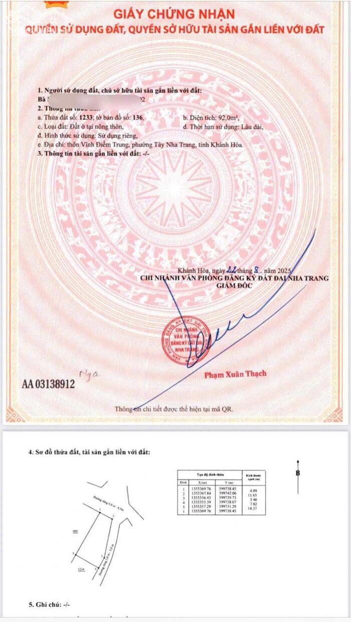 Hình ảnh Lô Đất Gần Kđt Vĩnh Điềm Trung – Sát Đường 23/10, Phường Tây – Nha Trang 0