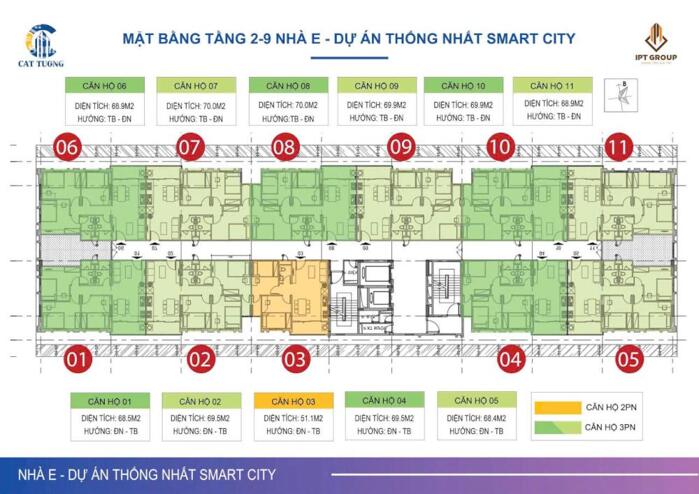Hình ảnh Bán căn 3 phòng ngủ chung cư Cát Tường, Yên Phong, Bắc Ninh 1