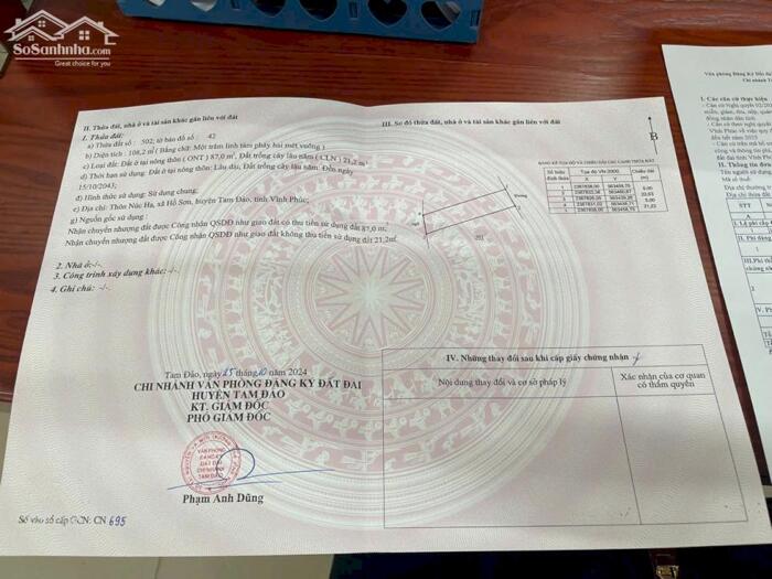 Hình ảnh Bán đất Trục Chính Núc Hạ - Hồ Sơn - Tam Đảo. Kinh Doanh 2 đầu đường trước sau. 1