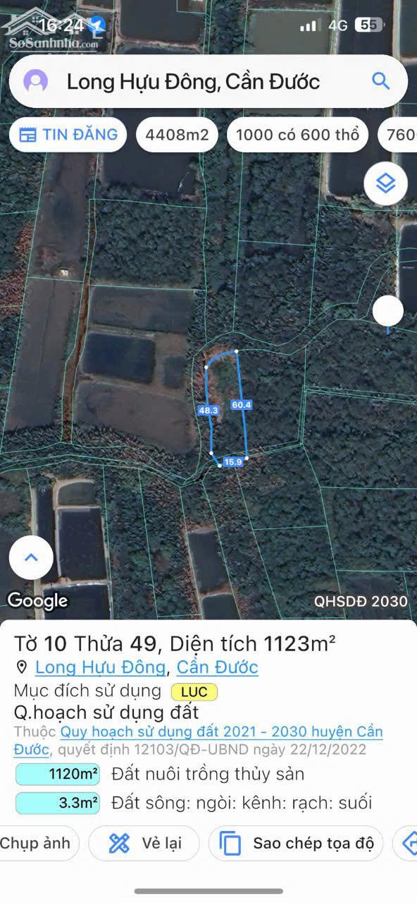 Hình ảnh Đất lúa Óc Đảo Long Hựu 1094m2 giá hết sổ 410tr 3