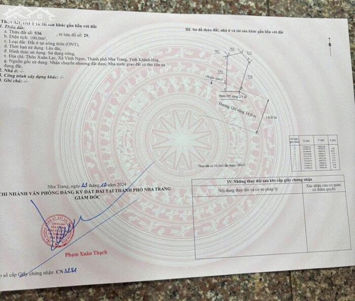 Hình ảnh Bán Đất 100m2 Đường Xuân Lạc – Vĩnh Ngọc, P. Tây Nha Trang 5