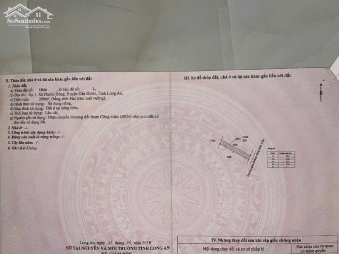 Hình ảnh Đất thổ 200m2 mt đường nhựa xã Phước Đông giá đầu tư cho khách mua 1 tỏi 350tr 4