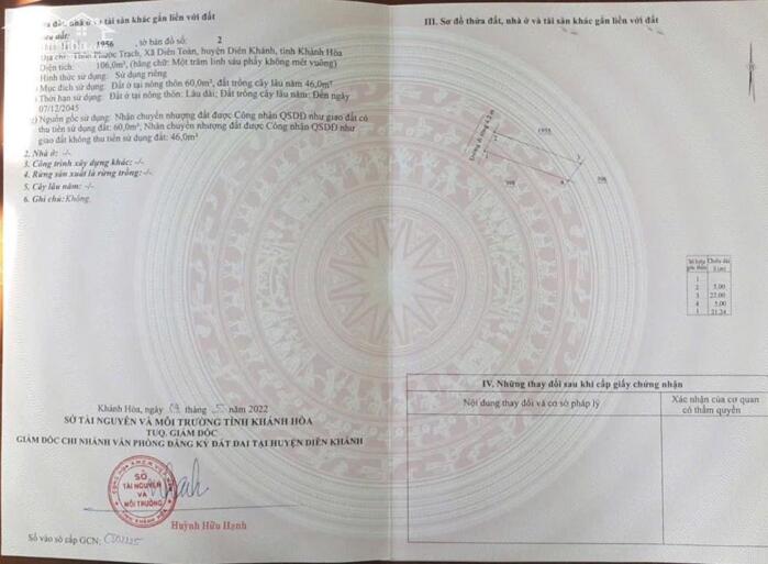 Hình ảnh Bán đất đường ô tô gần ubnd xã Diên Khánh Diên Toàn cũ 7