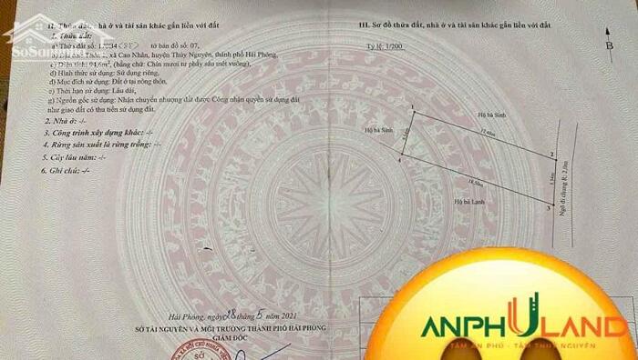 Hình ảnh Cần bán lô đất đẹp tại Phường Lê Ích Mộc ( xã Cao Nhân), TP Hải Phòng 2