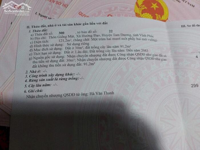 Hình ảnh Bán 121,6m2 đất thôn Giếng mát, Hướng đạo, Tam dương. 4