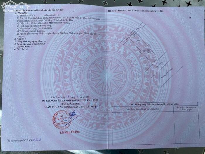 Hình ảnh Bán nền 5*20=100m2 thổ cư hướng đông nam giá dưới 3,5 tỷ 1