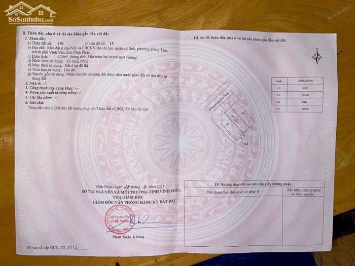 Hình ảnh Bán lô 120m2, mt 6m đường 19.5m phân lô Đồng Hin, Vĩnh Yên lh_0987673102 3