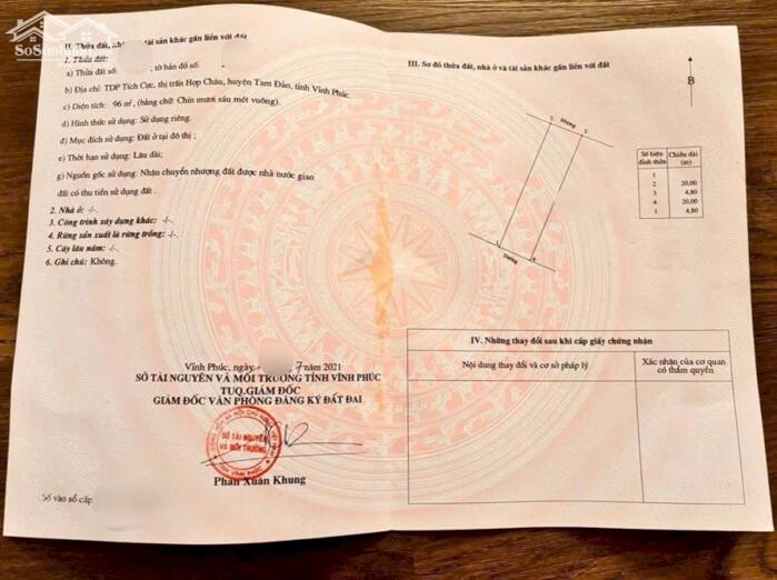 Hình ảnh Bán lô 96m2 mặt đường 302 ngã tư Hợp Châu - Tam Đảo kinh doanh đẹp 1