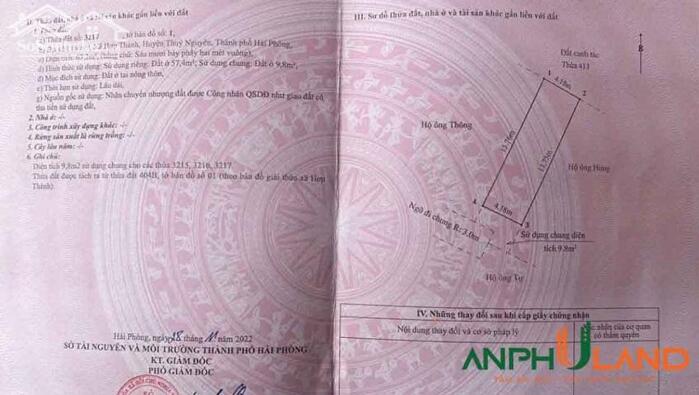 Hình ảnh Chuyển nhượng lô đất tại TDP 9, Phường Lê Ích Mộc( xã Hợp Thành), TP Hải Phòng 0