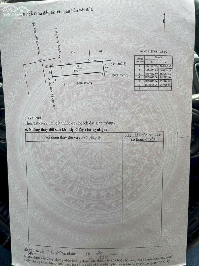 Hình ảnh BÁN ĐẤT MẶT TIỀN HOÀNG TRỌNG MẬU – LẠI THẾ- MỸ THƯỢNG, HUẾ CHỈ 2,4xx TỶ - TL 4