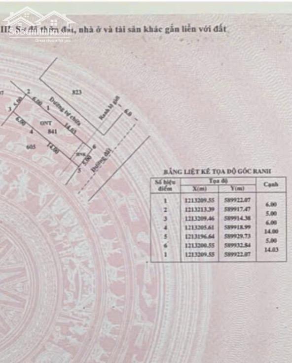 Hình ảnh Chính chủ bán lô góc 2 mt hẻm xe hơi Nguyễn Kim Cương Củ Chi 1 tỷ 9 TL 3