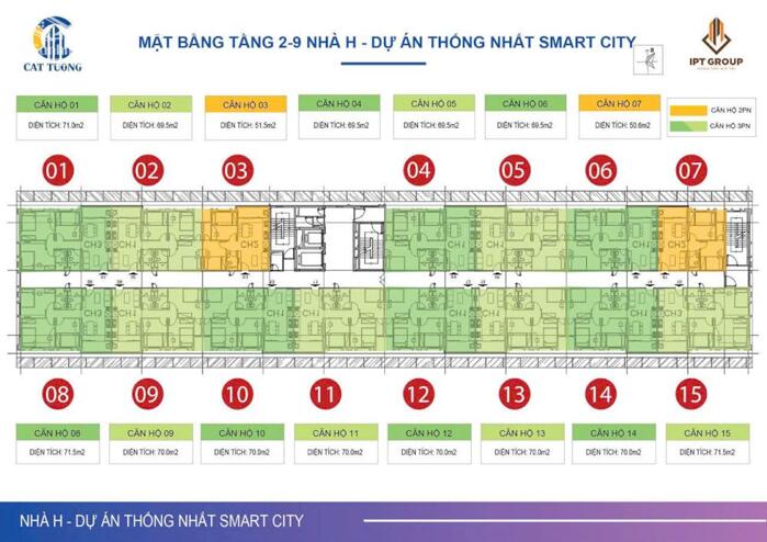 Hình ảnh Bán căn 3 phòng ngủ chung cư Cát Tường, Yên Phong, Bắc Ninh 0977 432 923 2