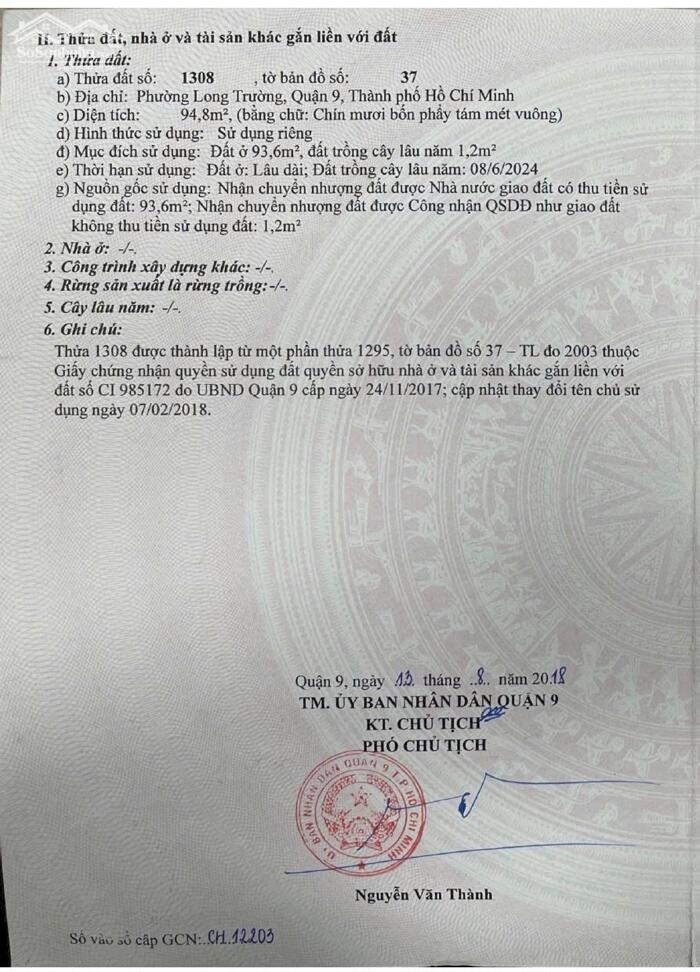 Hình ảnh BDS HVL BÁN A9 ĐẶNG GIA PHÁT TRƯỜNG LƯU Q9 1