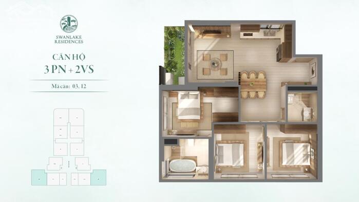 Hình ảnh Bán 3 ngủ , căn góc , 89m2 sử dụng - Chung cư Khoáng nóng Onsen , Khu đô thị Ecopark 2