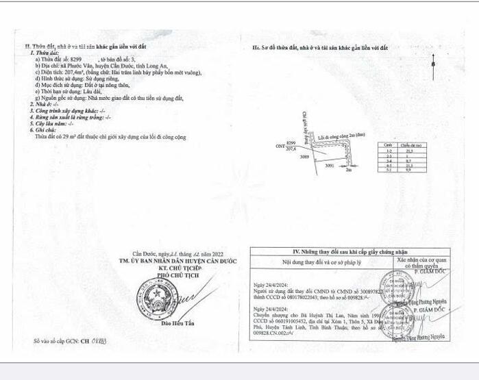 Hình ảnh Đất thổ 207m2 mt xe hơi xã Phước Vân cần bán gấp giá đầu tư 1 tỏi 5 4