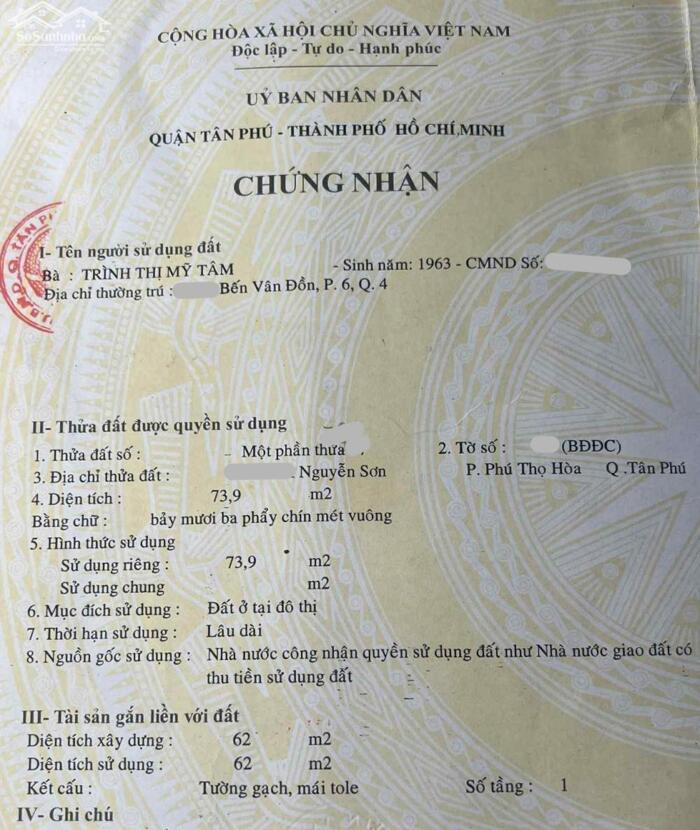 Hình ảnh Bán nhà có dãy trọ 74m2 Nguyễn Sơn, ngang 8m, hơn 4 tỷ 1