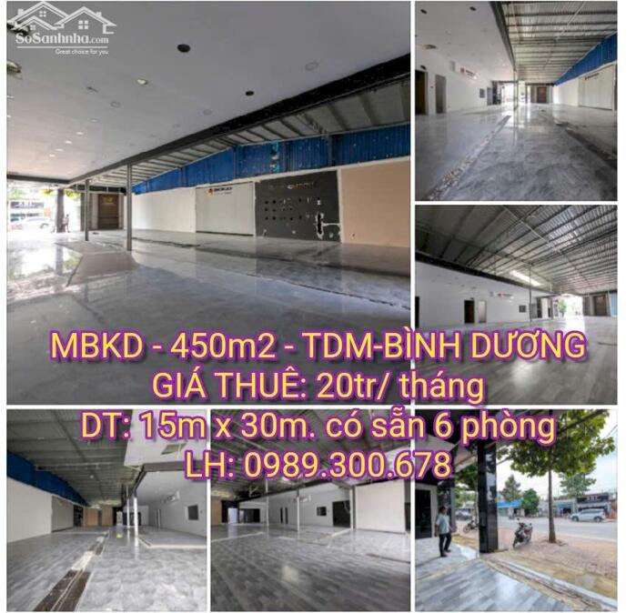Hình ảnh CHO THUÊ MBKD: 450m2(15m x 30m) - P. Tân An, TDM, BD 0