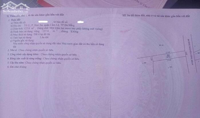 Hình ảnh Chính Chủ gửi bán lô đất MT Nguyễn Công Hoan.Đà Nẵng 2