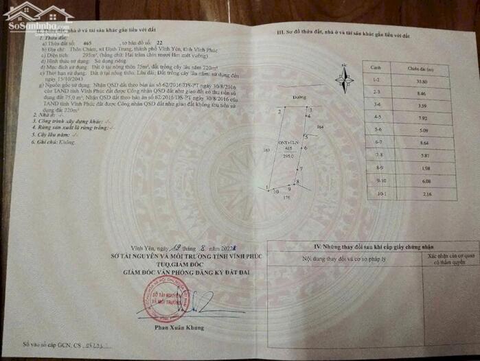 Hình ảnh Bán lô 295m2, mt 8.4m Xóm Chám, Định Trung giá rẻ lh_0987673102 2