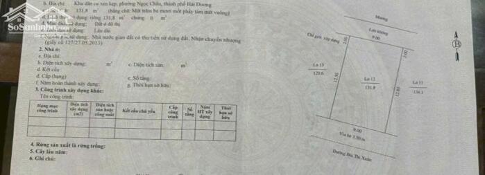 Hình ảnh Bán đất Biệt Thự Bùi Thị Xuân - TP Hải Dương 1