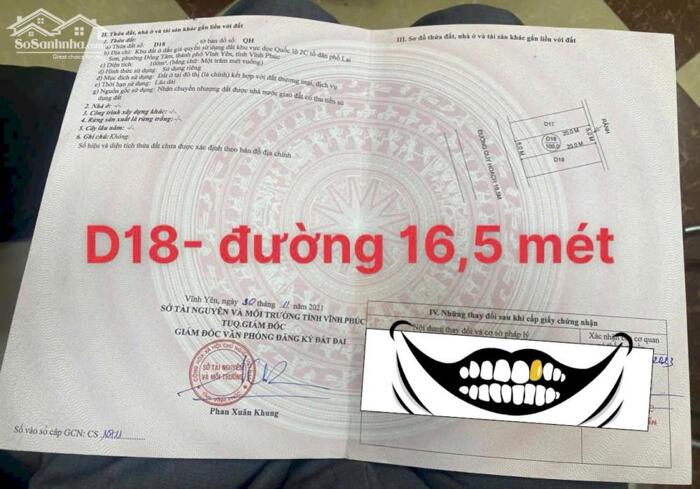 Hình ảnh Bán đất đấu giá Lai sơn, Đồng tâm, Vĩnh yên. đất đẹp kinh doanh băng 2 QL2c 4