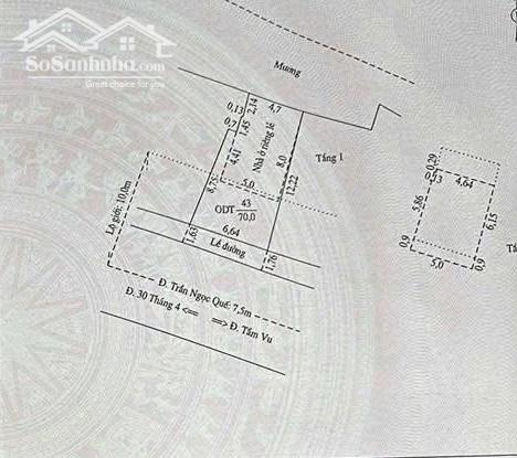 Hình ảnh BÁN NHÀ MẶT TIỀN TRẦN NGỌC QUẾ - TẦM VU ĐOẠN NGANG NHÀ THỜ CÁCH MẶT TIỀN 30/4 50m 4