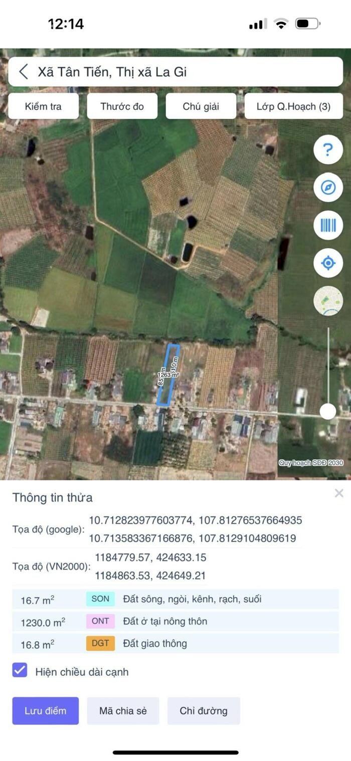 Hình ảnh Gía Siêu Ngộp 15x85(1262m2) Hẻm Lý Thái Tổ Tân Tiến LaGi Gần Biển 3