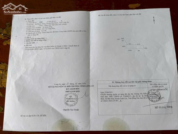 Hình ảnh Đất nền thổ cư 100m2 mt xe máy xã Phước Đông giá công nhân 450tr 3