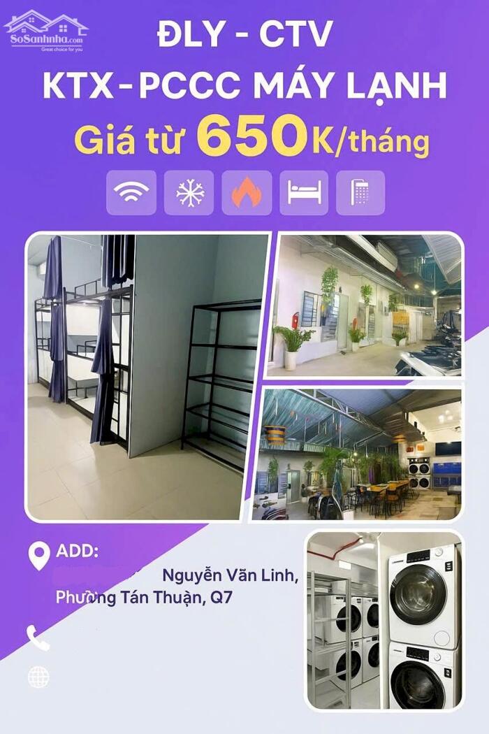 Hình ảnh ️Ký túc xá Quận 7 giá rẻ Bao điện nước uy tính tiện ích Có khắp HCM. 0