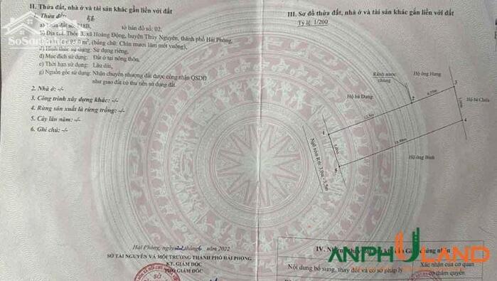 Hình ảnh Chính chủ gửi bán lô đất đẹp tại Phường Thiên Hương ( xã Hoàng Động), TP Hải Phòng 3