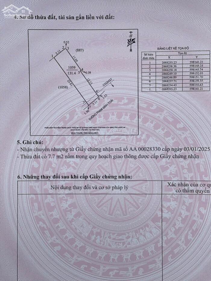 Hình ảnh BÁN LÔ 130m2 ĐẤT MẶT ĐƯỜNG PHẠM ĐÌNH TOÁI 2 – NGHI PHÚ 0