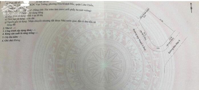 Hình ảnh Chính chủ gửi bán lô góc 2 Mặt Tiền Bàu Mạc 6.Đà Nẵng 2