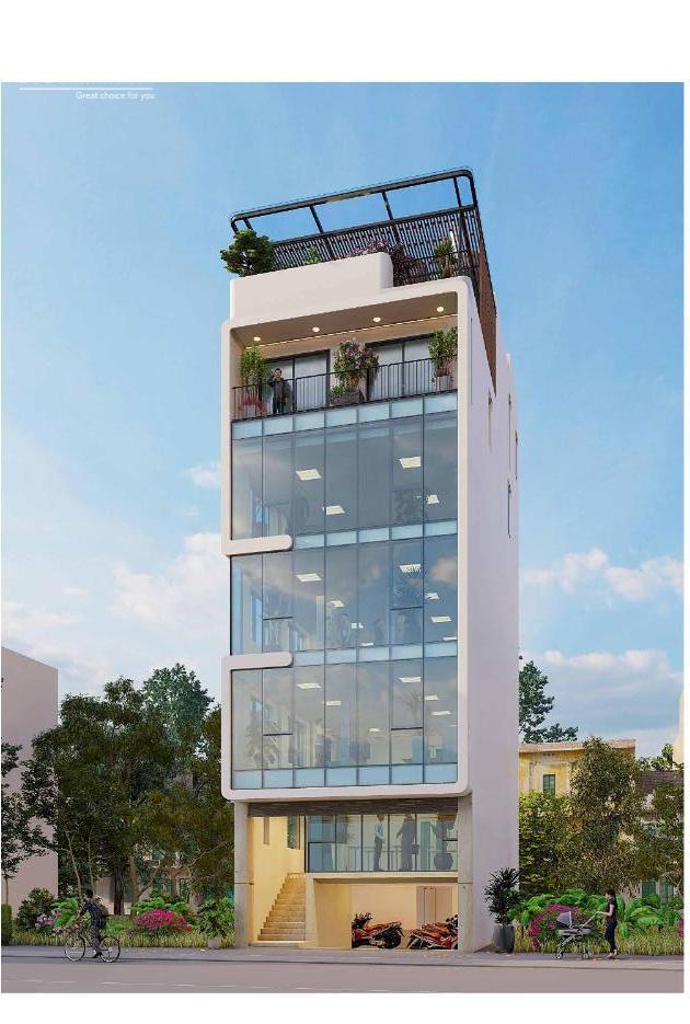 Hình ảnh Bán tòa nhà văn phòng 7 tầng, bán hầm view vườn hoa khu tái định cư X6 Thạch Bàn 4