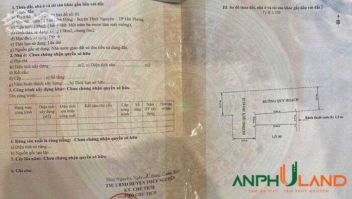 Hình ảnh Cần bán phân lô Vườn Ổi Phường Thiên Hương ( xã Lâm Động), TP Hải Phòng 0