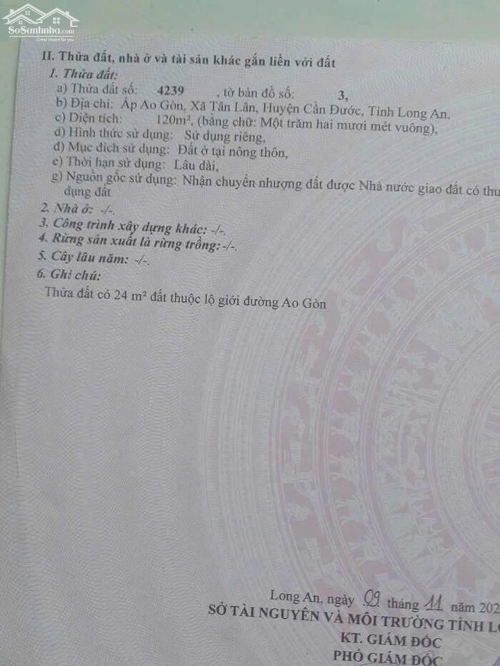 Hình ảnh Đất thổ cư mt đường nhựa 8m Ao Gòn 120m2 giá đầu tư 950tr 4