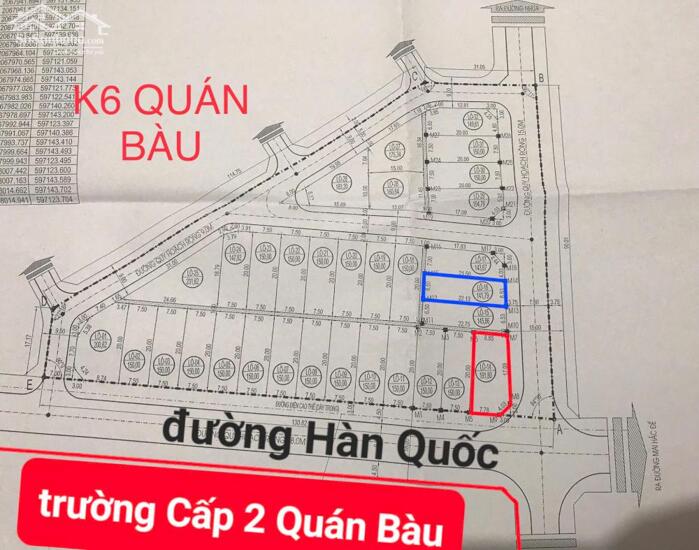 Hình ảnh Bán lô 142m2 khu đấu giá khối 6 Quán Bàu, ngõ đường Hàn Quốc, TP Vinh 3