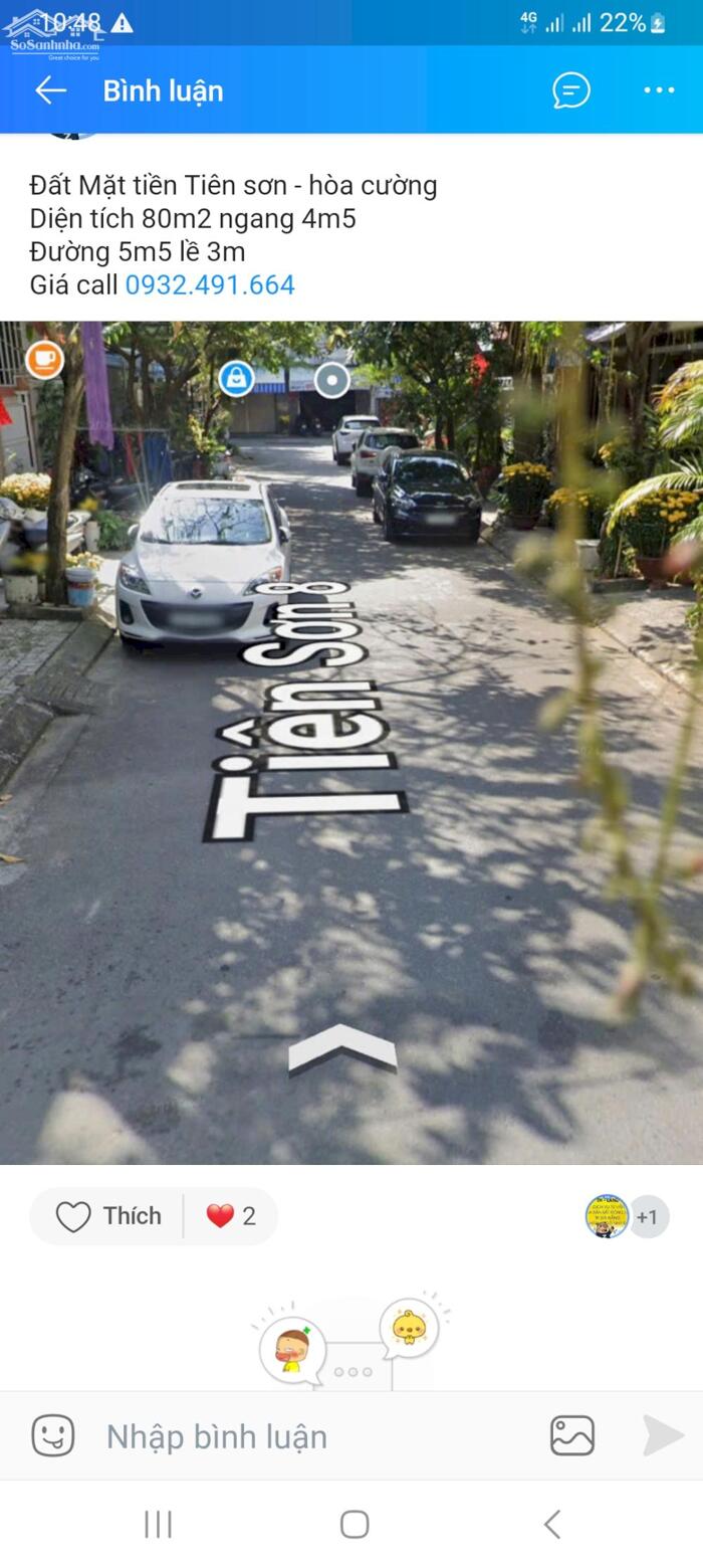 Hình ảnh BÁN LÔ ĐẤT MẶT TIỀN SƠN 8 _ 80M2 [ N 4.5 M ] _ GIÁ 7.5 TỶ 0