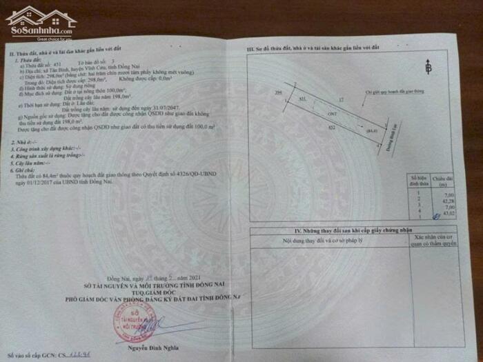 Hình ảnh Bán đất mặt tiền đường Bình Lục- Long Phú, phường Tân Triều; sổ hồng riêng 298m2 giá 2.8 tỷ 5