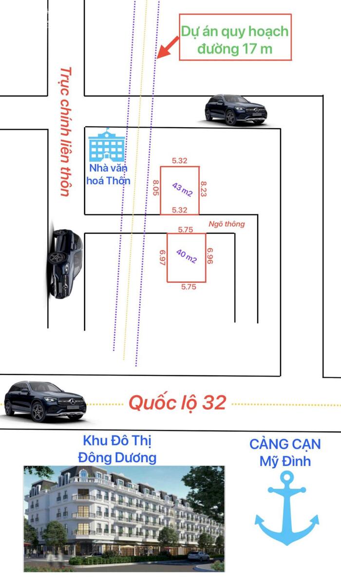 Hình ảnh 43m ngõ thông 4 chỗ vào, kề NVH thôn Nội, đường 17m 5