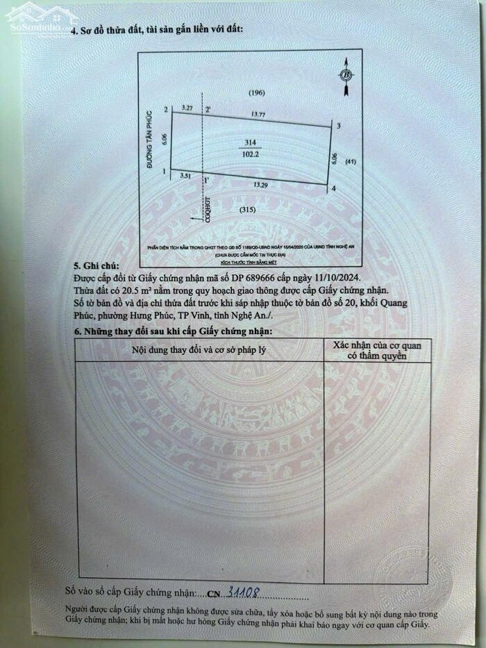 Hình ảnh BÁN ĐẤT MẶT ĐƯỜNG TÂN PHÚC, PHƯỜNG HƯNG PHÚC, TP VINH 3