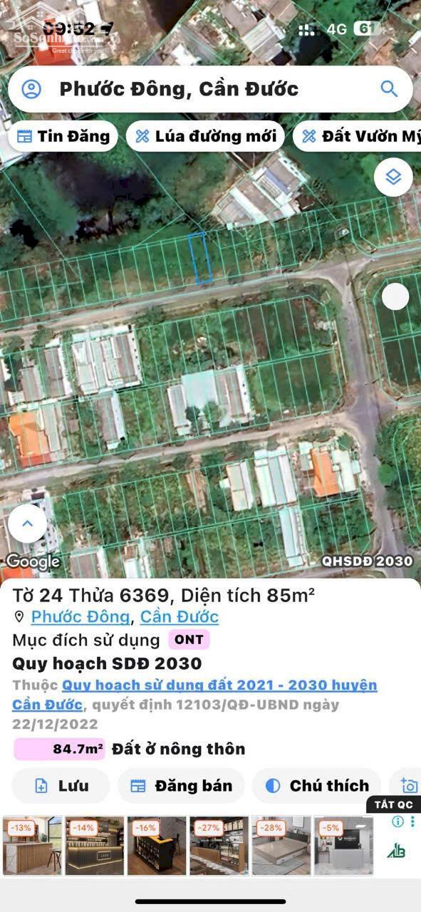 Hình ảnh Chủ kẹt cần hạ giá bán gấp nền đẹp 85m2 khu tđc Phước Đông giá xả lỗ 750tr 4