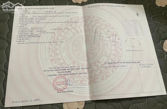 Hình ảnh Bán nhà 3 tầng phố Nguyễn đức định, Liên bảo, Vĩnh yên 4