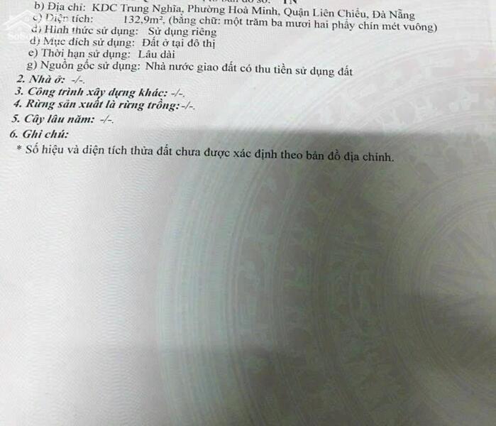 Hình ảnh Cần bán lô đất MT đường Trung Nghĩa 4.Đà Nẵng 3