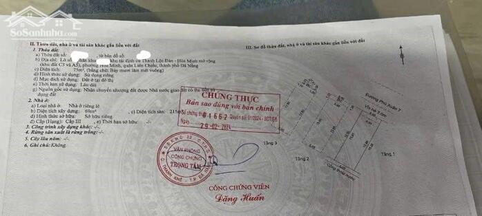 Hình ảnh Chính chủ gửi bán nhà 3 tầng MT đường Phú Xuân 7.Đà Nẵng 4