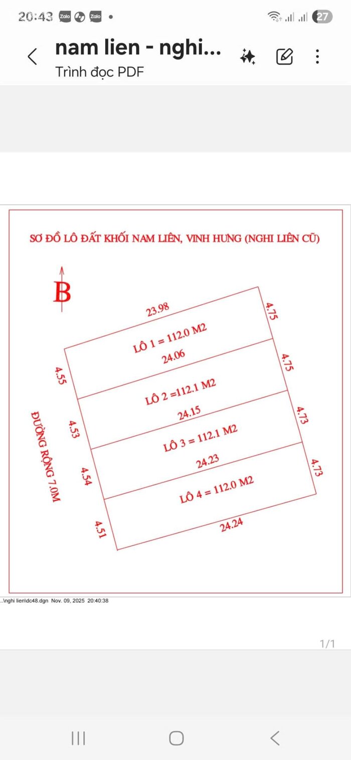 Hình ảnh Bán lô 112m2 đất gần Bến Xe Bắc Vinh, phường Vinh Hưng, TP Vinh 0