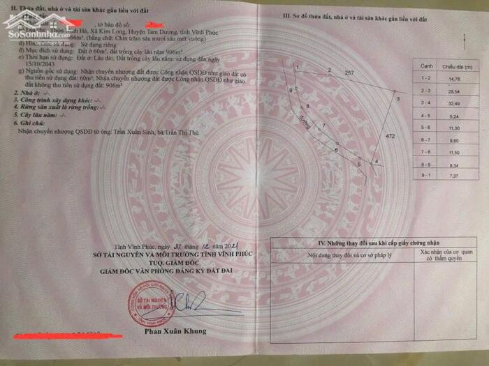 Hình ảnh Bán lô 966m2, mt 53m Kim Long, Tam Dương lh_0987673102 2