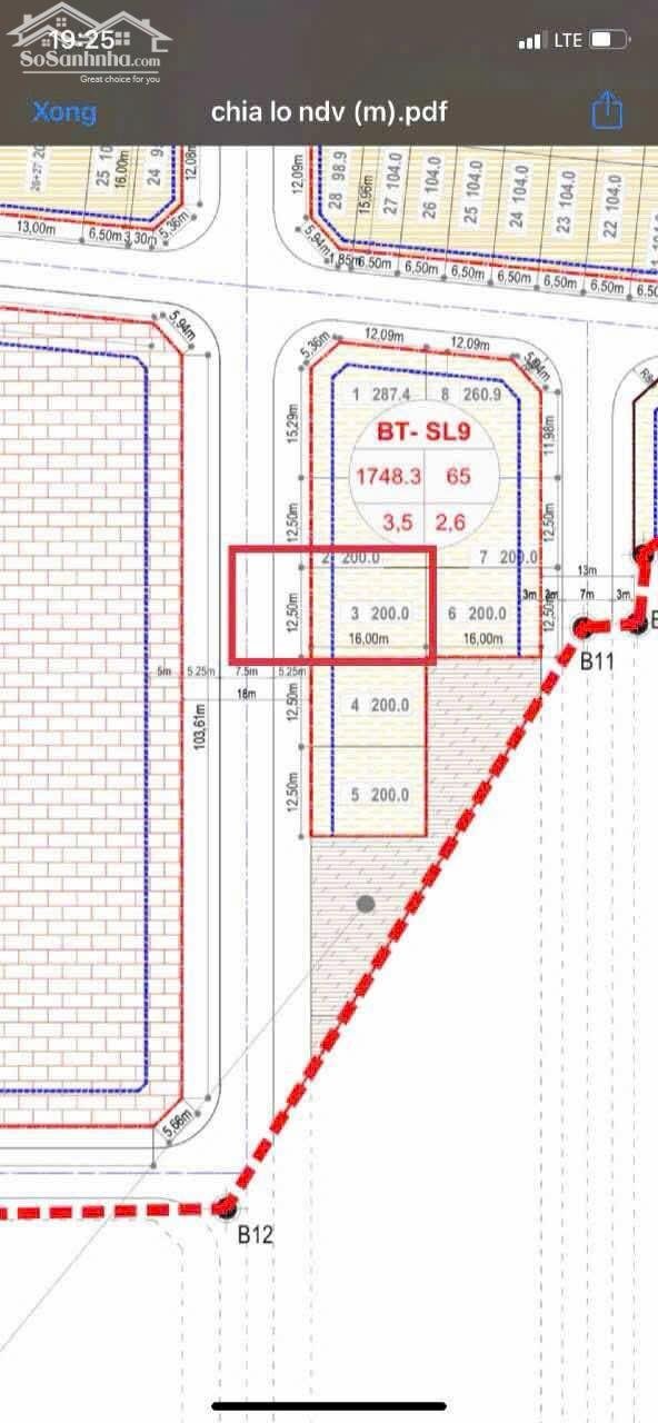 Hình ảnh Bán lô 200m2, mt 12.5m Khu B Nam Đầm Vạc, Vĩnh Yên lh_0987673102 1